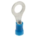 RS PRO PLASTI-GRIP Insulated Crimp Ring Terminal M6 Stud Size 16 AWG to 14 AWG Wire Size Blue 34162