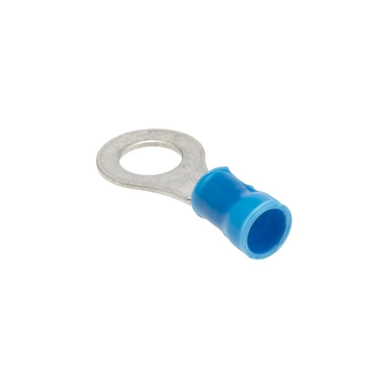 RS PRO PLASTI-GRIP Insulated Crimp Ring Terminal M6 Stud Size 16 AWG to 14 AWG Wire Size Blue 34162