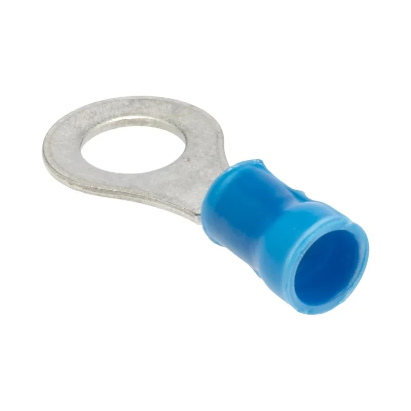 RS PRO PLASTI-GRIP Insulated Crimp Ring Terminal M6 Stud Size 16 AWG to 14 AWG Wire Size Blue 34162