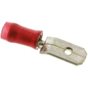 RS PRO Insulated Male Spade Connector PIDG FASTON .250, Crimp, Red, 5.14 mm², 20 AWG to 17 AWG 140896-2
