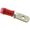 RS PRO Insulated Male Spade Connector PIDG FASTON .250, Crimp, Red, 5.14 mm², 20 AWG to 17 AWG 140896-2