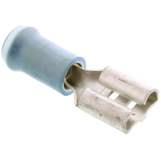 TE Connectivity PIDG FASTON .250 Blue Insulated Female Spade Connector Crimp 6.35 x 0.81 mm Tab Size 17 AWG to 13 9-160313-2