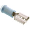 TE Connectivity PIDG FASTON .250 Blue Insulated Female Spade Connector Crimp 6.35 x 0.81 mm Tab Size 17 AWG to 13 9-160313-2