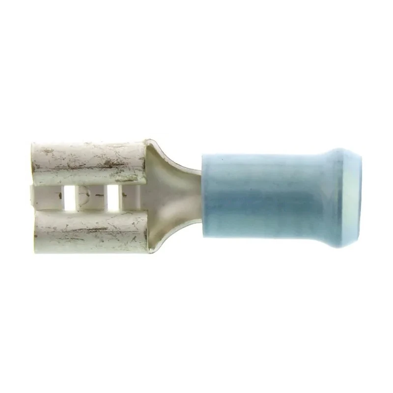 TE Connectivity PIDG FASTON .250 Blue Insulated Female Spade Connector Crimp 6.35 x 0.81 mm Tab Size 17 AWG to 13 9-160313-2