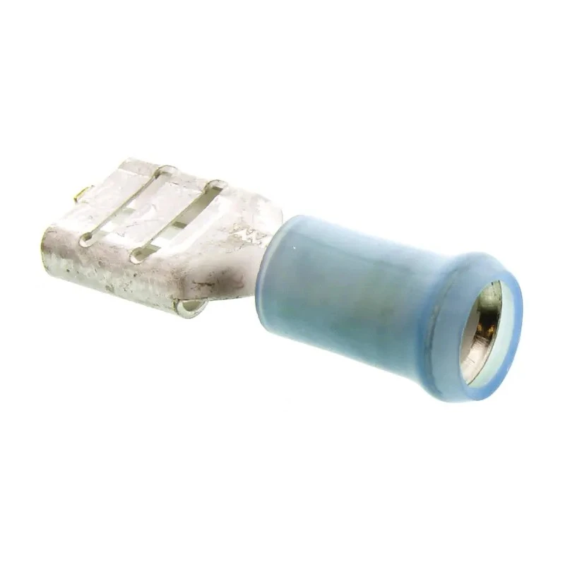 TE Connectivity PIDG FASTON .250 Blue Insulated Female Spade Connector Crimp 6.35 x 0.81 mm Tab Size 17 AWG to 13 9-160313-2