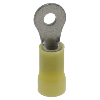 RS PRO PLASTI-GRIP Insulated Crimp Ring Terminal M3.5 Stud Size 12 AWG 10 AWG Wire Size Yellow 342182-1