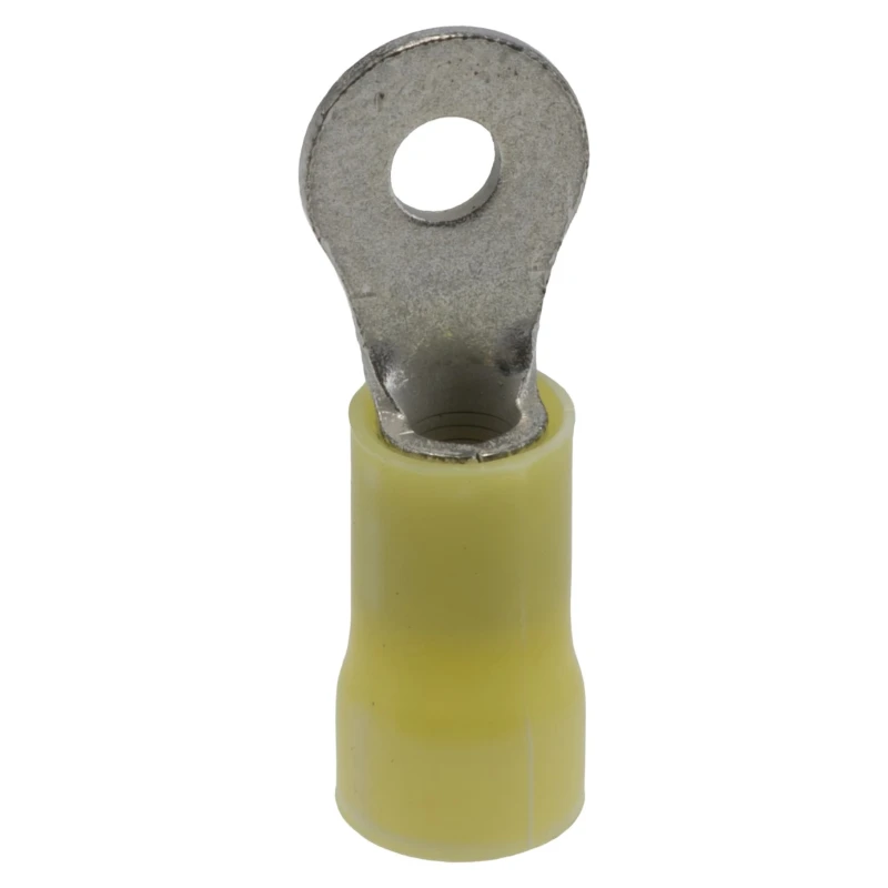 RS PRO PLASTI-GRIP Insulated Crimp Ring Terminal M3.5 Stud Size 12 AWG 10 AWG Wire Size Yellow 342182-1