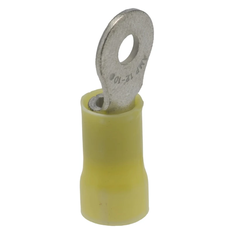 RS PRO PLASTI-GRIP Insulated Crimp Ring Terminal M3.5 Stud Size 12 AWG 10 AWG Wire Size Yellow 342182-1