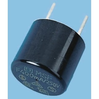 Schurter Non-Resettable Radial Fuse 400mA, 250V ac MST 250 Series 0034.6611