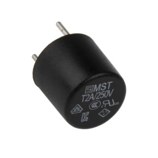 Schurter Non-Resettable Radial Fuse 2A 250V AC Thermoplastic Body MST 250 Series 0034.6618