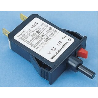 Schurter T13 Thermal Circuit Breaker 30A Current Rating 1-Pole Panel Mount 240V AC 28V DC 4411.0027