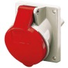 MENNEKES Rated Panel Mount Industrial Power Connector 32A 400V IP44 Red Series 7313 IP44