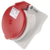 MENNEKES Industrial Power Connector Panel Mount 3-Pole 32A 400V IP44 Red 7313