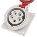 MENNEKES Industrial Power Connector Panel Mount 3-Pole 32A 400V IP44 Red 7313 