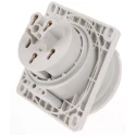 MENNEKES Industrial Power Connector Panel Mount 3-Pole 32A 400V IP44 Red 7313 