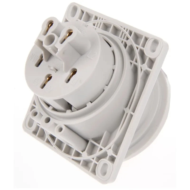 MENNEKES Industrial Power Connector Panel Mount 3-Pole 32A 400V IP44 Red 7313 