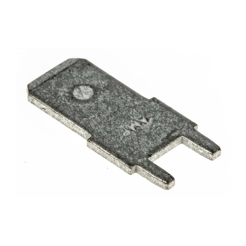 RS PRO FASTON .250 Grey Uninsulated Male Spade Connector, Solder Termination, 6.35 x 0.83 mm Tab Size 62409-1