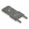 RS PRO FASTON .250 Grey Uninsulated Male Spade Connector, Solder Termination, 6.35 x 0.83 mm Tab Size 62409-1