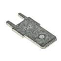 RS PRO FASTON .250 Grey Uninsulated Male Spade Connector, Solder Termination, 6.35 x 0.83 mm Tab Size 62409-1