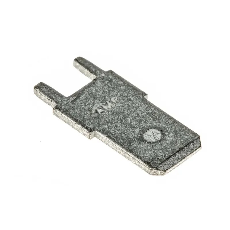 RS PRO FASTON .250 Grey Uninsulated Male Spade Connector, Solder Termination, 6.35 x 0.83 mm Tab Size 62409-1