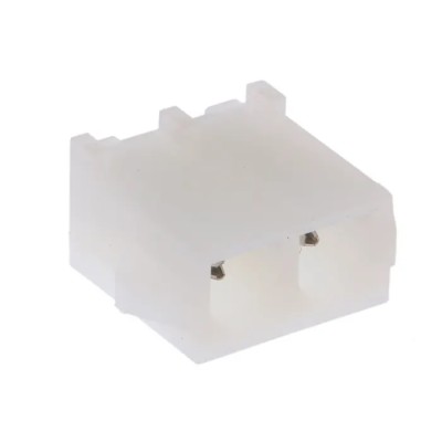 TE Connectivity Universal MATE-N-LOK Series Straight Through Hole PCB Header, 2 Contacts, 6.35 mm Pitch, 1 Row 350428-1