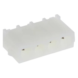 TE Connectivity Universal MATE-N-LOK Series Straight Through Hole PCB Header, 4 Contacts, 6.35 mm Pitch, 1 Row 350430-1