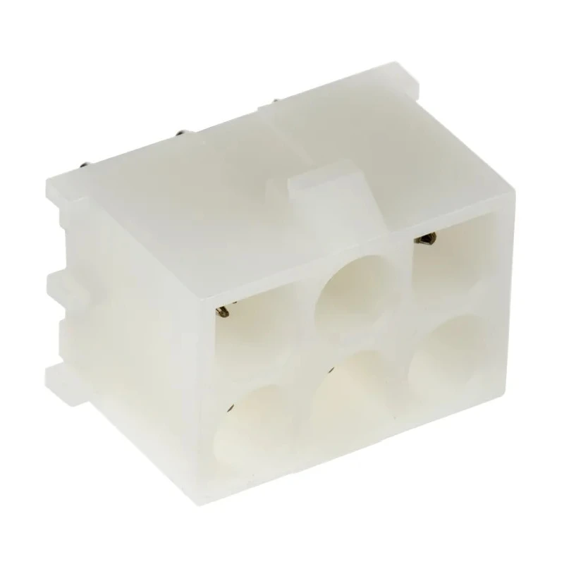 TE Connectivity Universal MATE-N-LOK Series Straight Through Hole PCB Socket 6-Contact 2 Row 6.35 mm Pitch Solder 350431-1