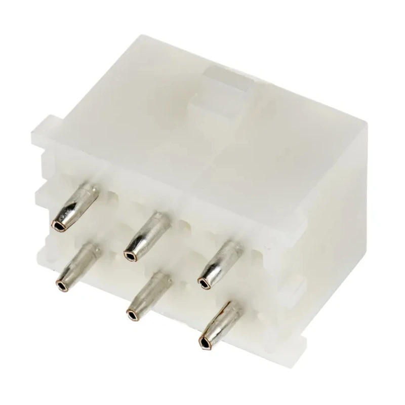 TE Connectivity Universal MATE-N-LOK Series Straight Through Hole PCB Socket 6-Contact 2 Row 6.35 mm Pitch Solder 350431-1