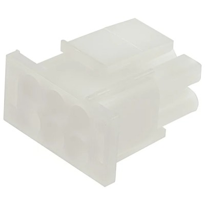 TE Connectivity Universal MATE-N-LOK Male Connector Housing 6.35 mm Pitch 6 Way 2 Row Straight 1-480704