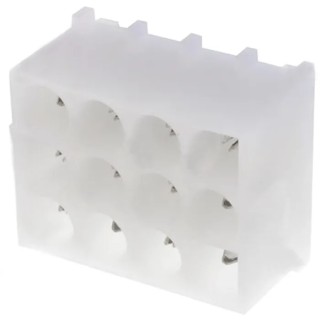 TE Connectivity Universal MATE-N-LOK Series Straight Through Hole PCB Header, 12 Contacts, 6.35 mm Pitch, 3 Row 350433-1