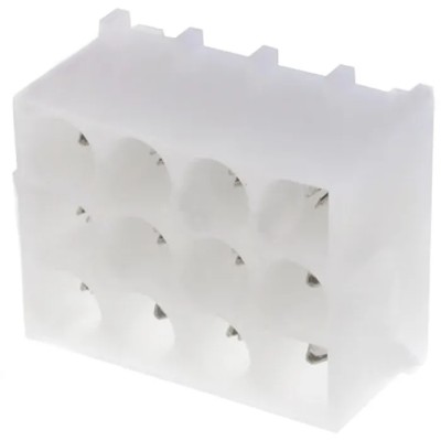 TE Connectivity Universal MATE-N-LOK Series Straight Through Hole PCB Header, 12 Contacts, 6.35 mm Pitch, 3 Row 350433-1