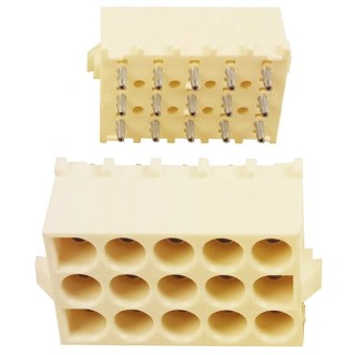TE Connectivity Universal MATE-N-LOK Series Straight Through Hole PCB Header 15 Contacts 6.35 mm Pitch 3 Row 350434-1