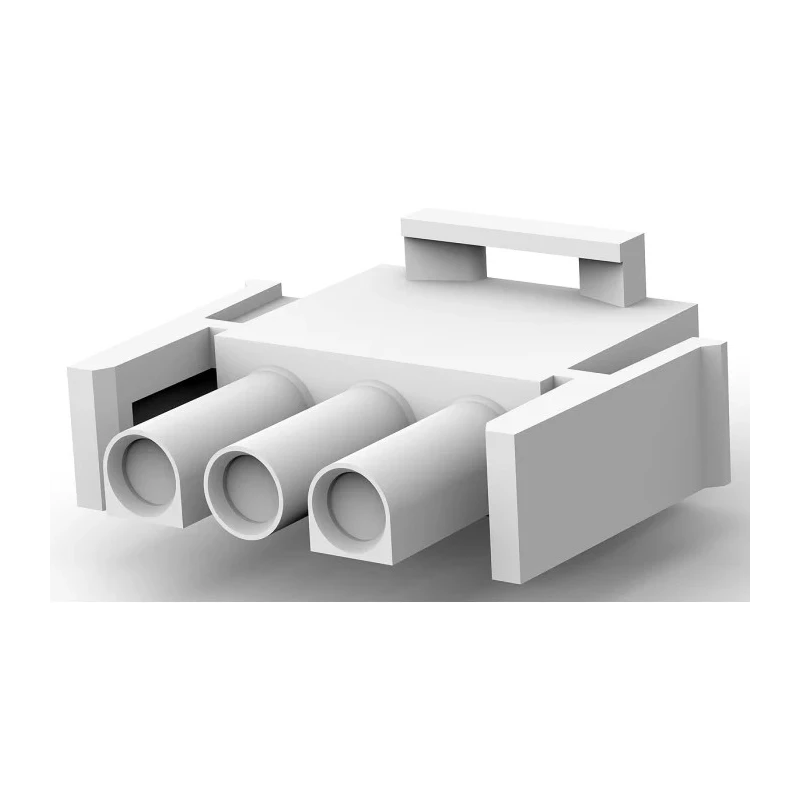 TE Connectivity Universal MATE-N-LOK Male Connector Housing 6.35 mm Pitch 3 Way 1 Row Straight 1-480700-0