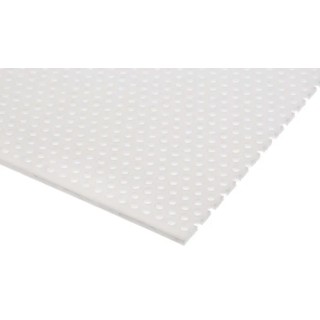 RS PRO White Polypropylene Perforated Plastic Sheet 500 mm x 500 mm x 2 mm 852-261