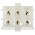 TE Connectivity Universal MATE-N-LOK Series Straight Through Hole PCB Socket 6-Contact 2 Row 6.35 mm Pitch Solder 350431-1