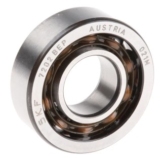SKF Single Row Angular Contact Ball Bearing 15 mm ID, 35 mm OD, 11 mm Race Width 7202 BEP