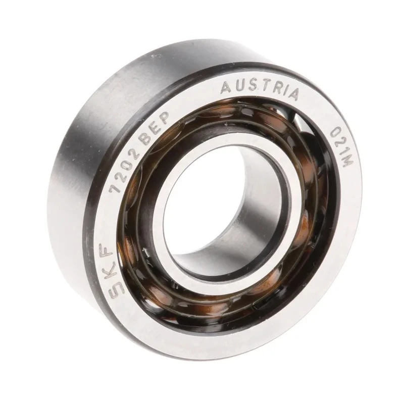SKF Single Row Angular Contact Ball Bearing 15 mm ID, 35 mm OD, 11 mm Race Width 7202 BEP