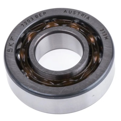 SKF Single Row Angular Contact Ball Bearing 17 mm ID, 40 mm OD, 12 mm Race Width 7203 BEP