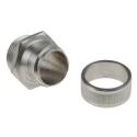 Kopex Stainless Steel Conduit Fitting, 25 mm Nominal Size, M25 Thread, 316 Stainless Steel, IP40 7TCA297070R0048 GFMS0505
