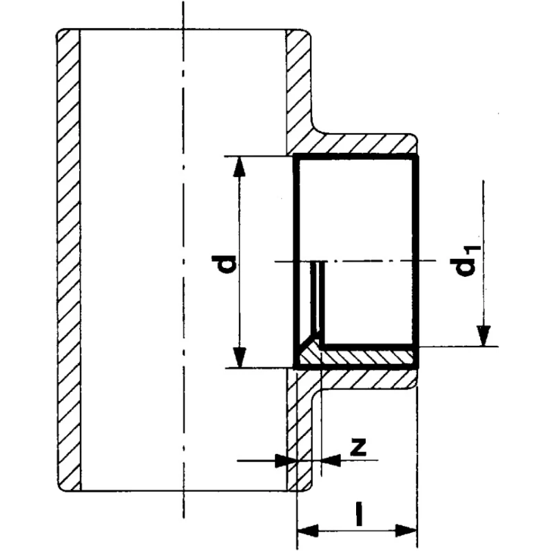 Georg Fischer Plastic Pipe Fitting Straight Reducer Bush Grey Polyvinyl Chloride Unplasticised, Length 38mm 721 900 360