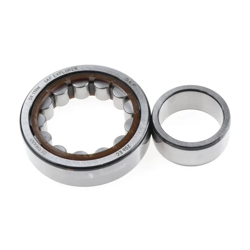 SKF Cylindrical Roller Bearing, Single Row, 30 mm ID, 62 mm OD, Fibreglass Reinforced Polyamide Cage NU 206 ECP