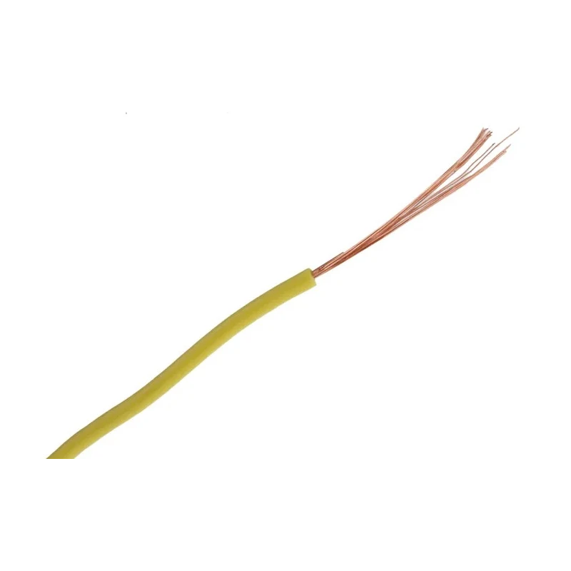 Staubli Yellow Equipment Wire 27 AWG, 26/0.07 mm Core Strands, 100 m Length, Copper Conductor, PVC Jacket 285-7690