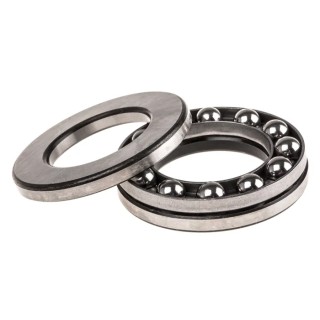 SKF Thrust Ball Bearing 30 mm ID, 52 mm OD, 16 mm Width, Sheet Metal Cage, Steel Balls 51206