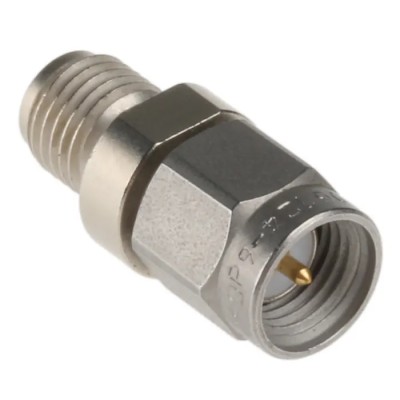 Radiall 50Ω SMA Plug to Socket RF Attenuator Straight 6 dB 2GHz to 6GHz Nickel Plated Brass Body R411806124