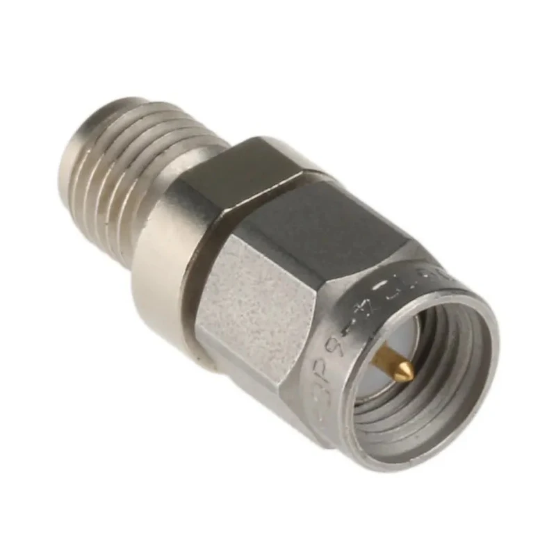 Radiall 50Ω SMA Plug to Socket RF Attenuator Straight 6 dB 2GHz to 6GHz Nickel Plated Brass Body R411806124