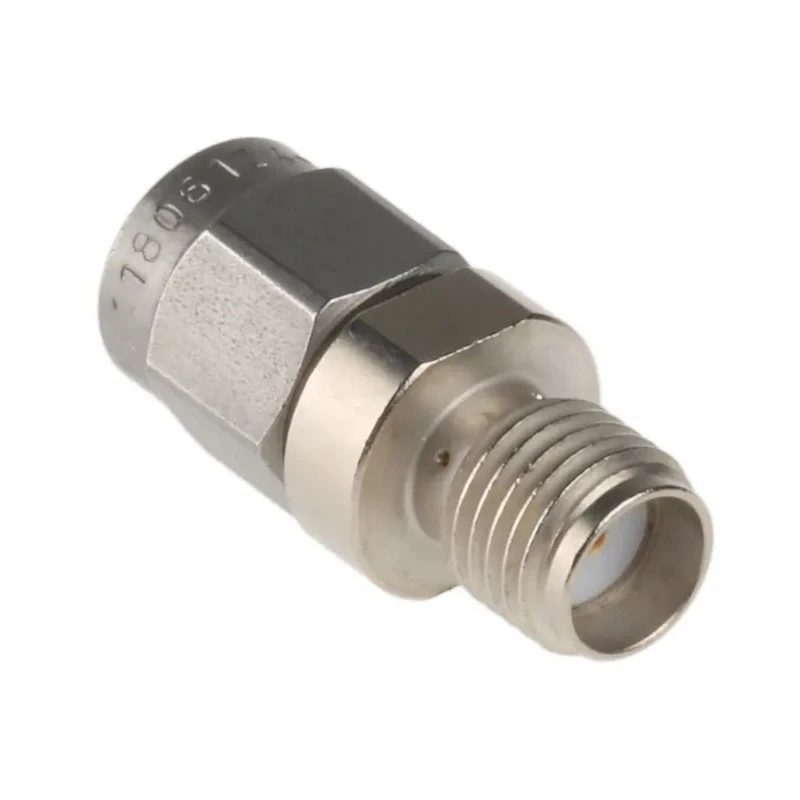 Radiall 50Ω SMA Plug to Socket RF Attenuator Straight 6 dB 2GHz to 6GHz Nickel Plated Brass Body R411806124