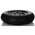 RS PRO Black Rubber Trolley Wheel, Heavy Duty Load Capacity 75 kg, Steel Hub, Roller Bearing 858-893