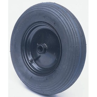 RS PRO Black Rubber Trolley Wheel 305 kg Load Capacity 400mm Diameter 100mm Width Roller Bearing Steel Hub 858-887