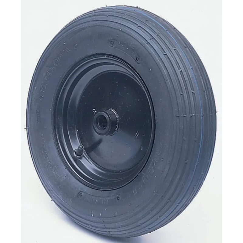 RS PRO Black Rubber Trolley Wheel 305 kg Load Capacity 400mm Diameter 100mm Width Roller Bearing Steel Hub 858-887