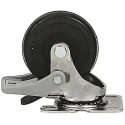 Revvo Braked Swivel Castor 120 kg Load Capacity 125 mm Rubber Wheel TSE125AS04L